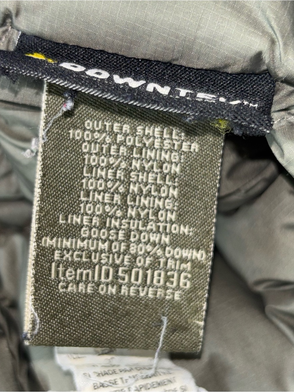 LL Bean Puffer Down Jacket Mens M Olive Green DownTek Gorpcore - Picture 13 of 15